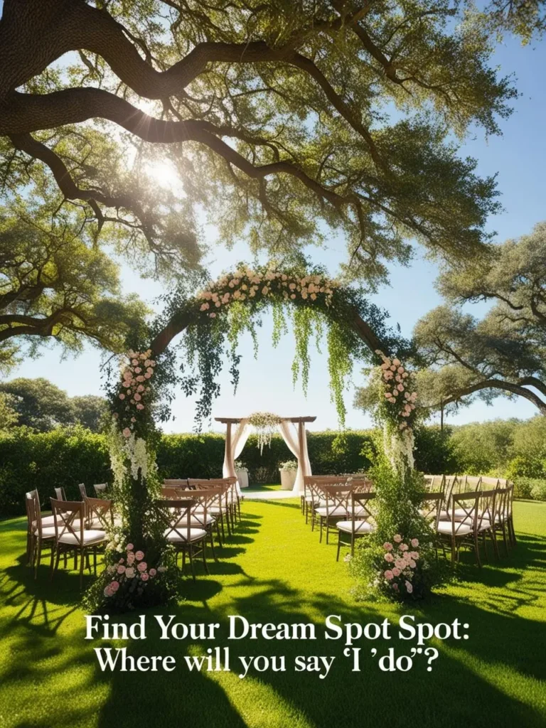 A view of a charming outdoor venue, such as a garden or vineyard